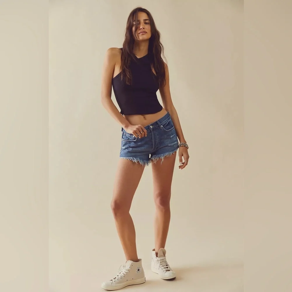 NWT Free People Loving Good Vibrations Destruc Mid Indigo - Picture 5 of 5